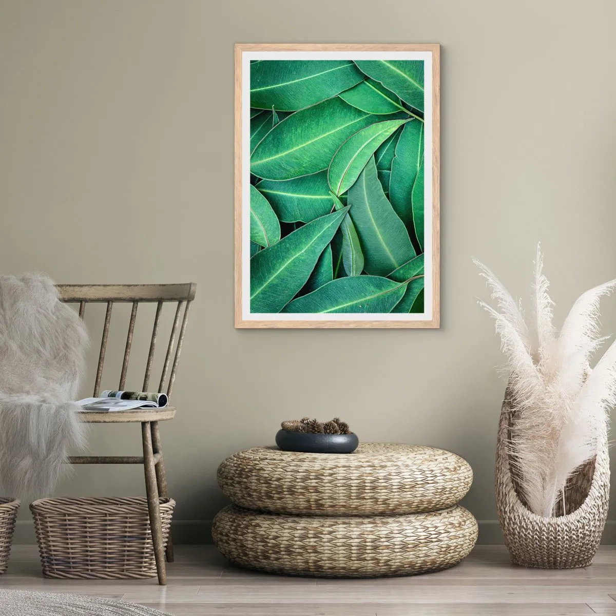 Plakát v rámu světlý dub - Šťavnaté a svěží - 40x50 cm
