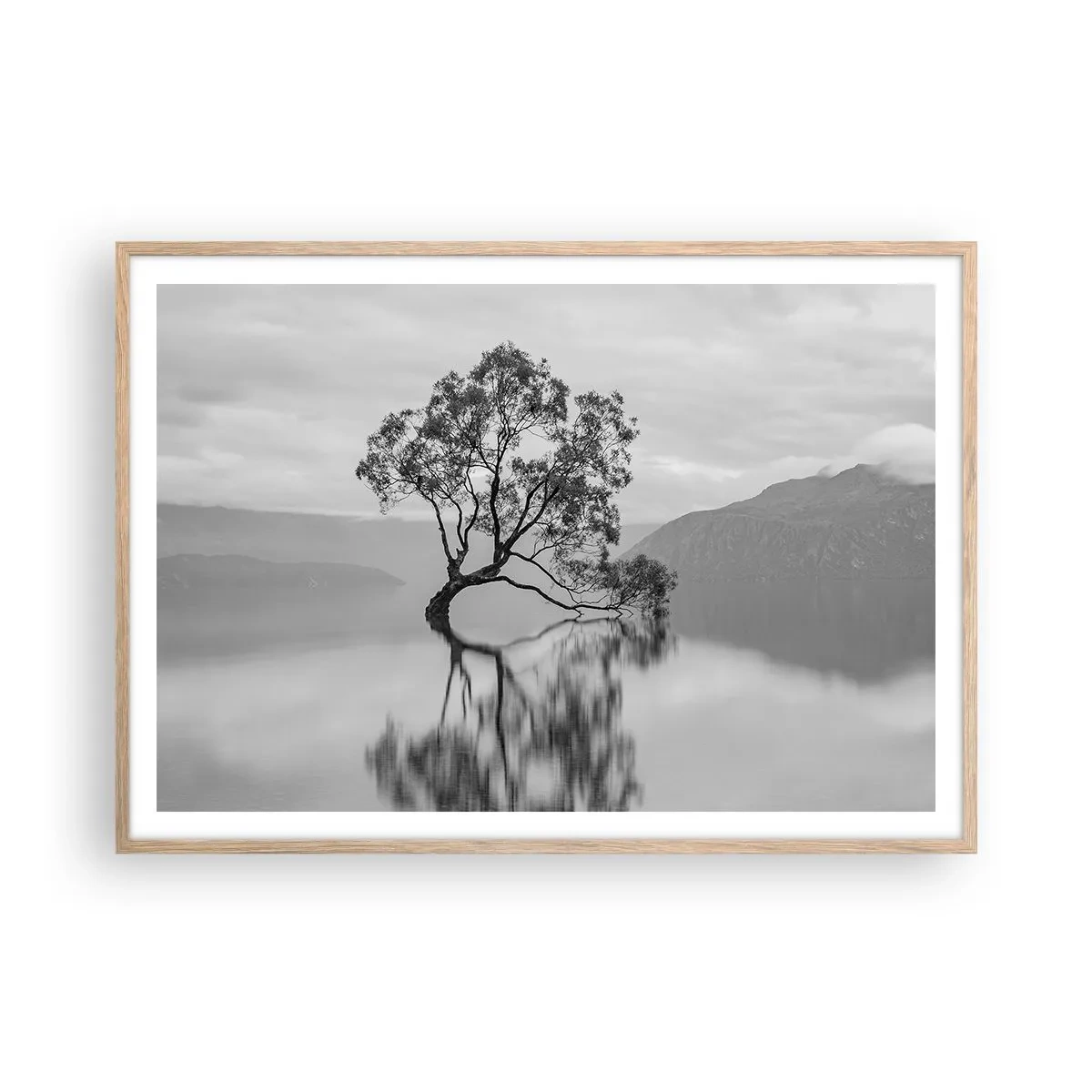 Plakát v rámu světlý dub - Existuje taková země - 100x70 cm