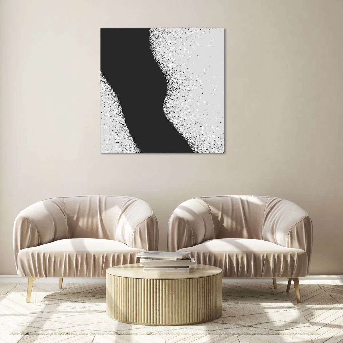 Obraz na skle - Plynulá rovnováha - 30x30 cm