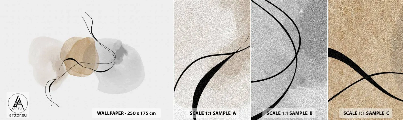 Vzor Fototapety Samolepicí Deluxe Sticker - Vzdušné korálky - Abstrakce, Kus, Moderní vzor - 100x30 cm