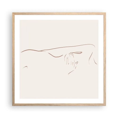 Plakát v rámu světlý dub - Tvar touhy - 60x60 cm