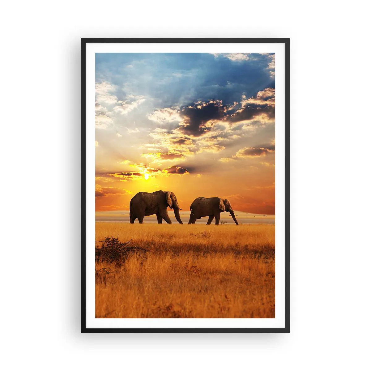 Plakát v černém rámu - Rodinná procházka - 70x100 cm
