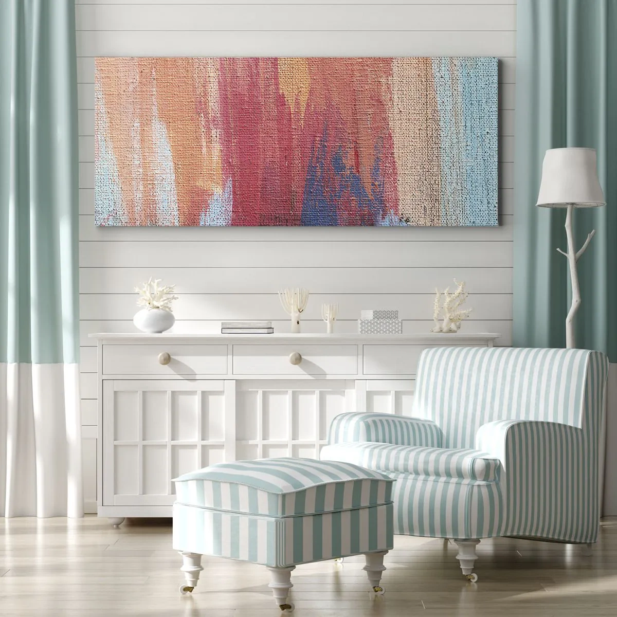 Obraz na plátně - Stékat duhou - 100x40 cm