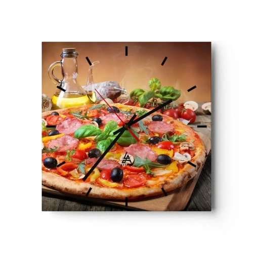 Nástěnné hodiny - Se skutečně italskou chutí - 30x30 cm