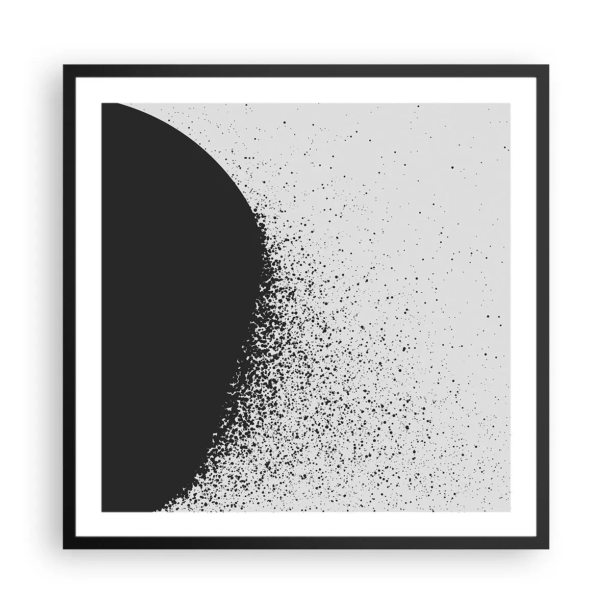 Plakát v černém rámu - Pohyb částic - 60x60 cm