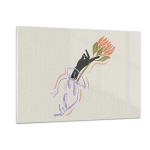 Obraz na skle - Sesterský dotek - 120x80 cm