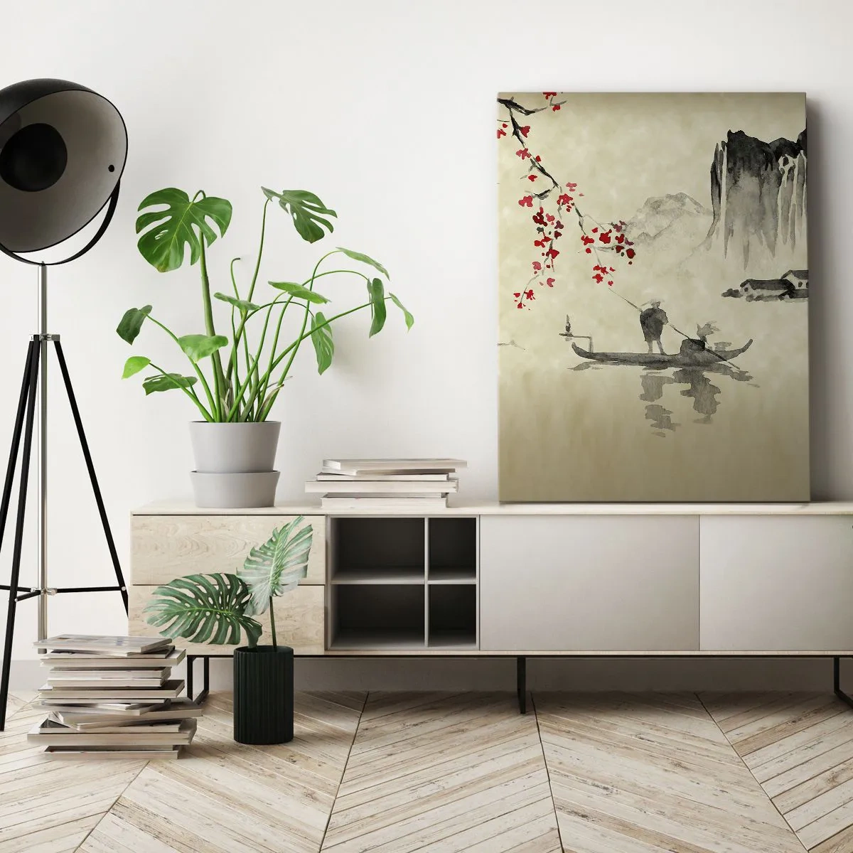 Obraz na plátně - V zemi kvetoucích třešní - 65x120 cm