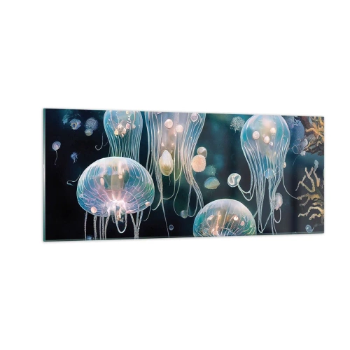 Obraz na skle - Podvodní ples - 100x40 cm