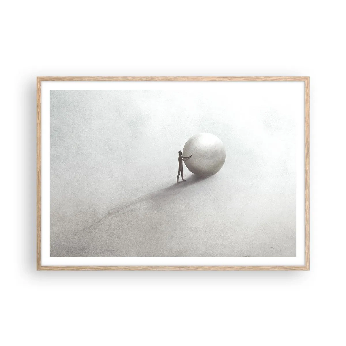 Plakát v rámu světlý dub - Hra života - 100x70 cm