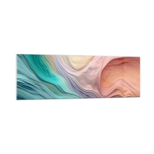 Obraz na skle - Duhová vlna - 160x50 cm