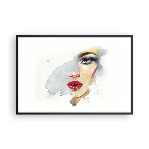 Plakát v černém rámu - Odraz v kapce vody - 91x61 cm
