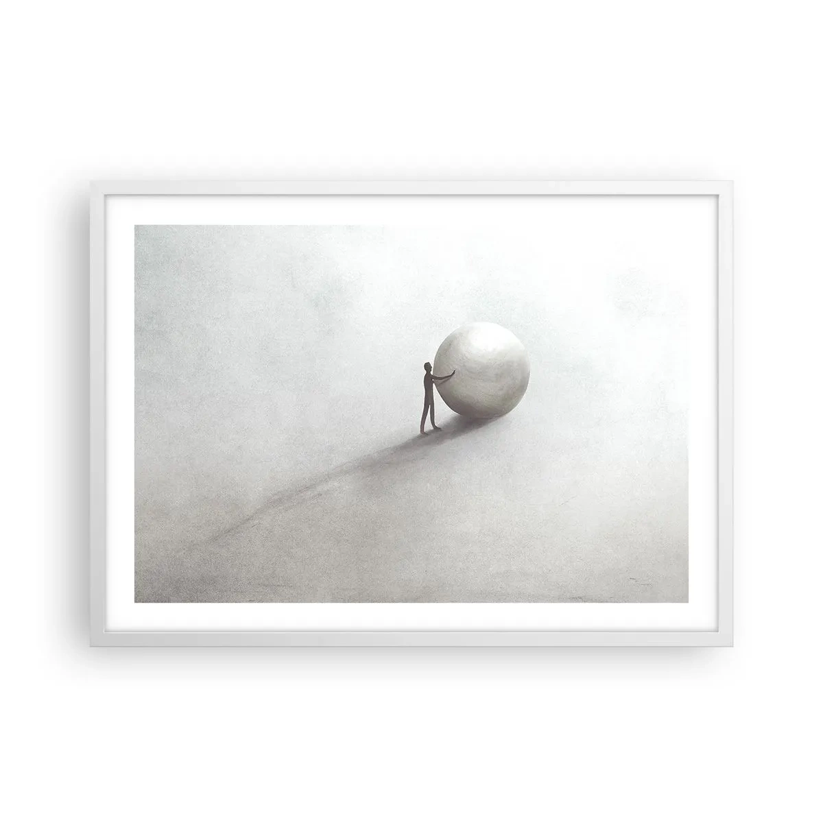 Plakát v bílém rámu - Hra života - 70x50 cm