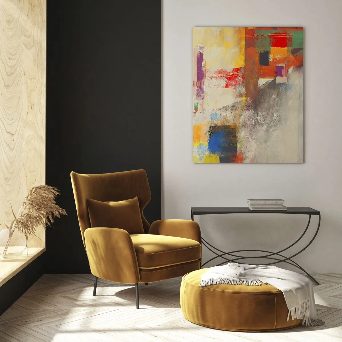 Obraz na skle - Geometrie barev - 70x100 cm