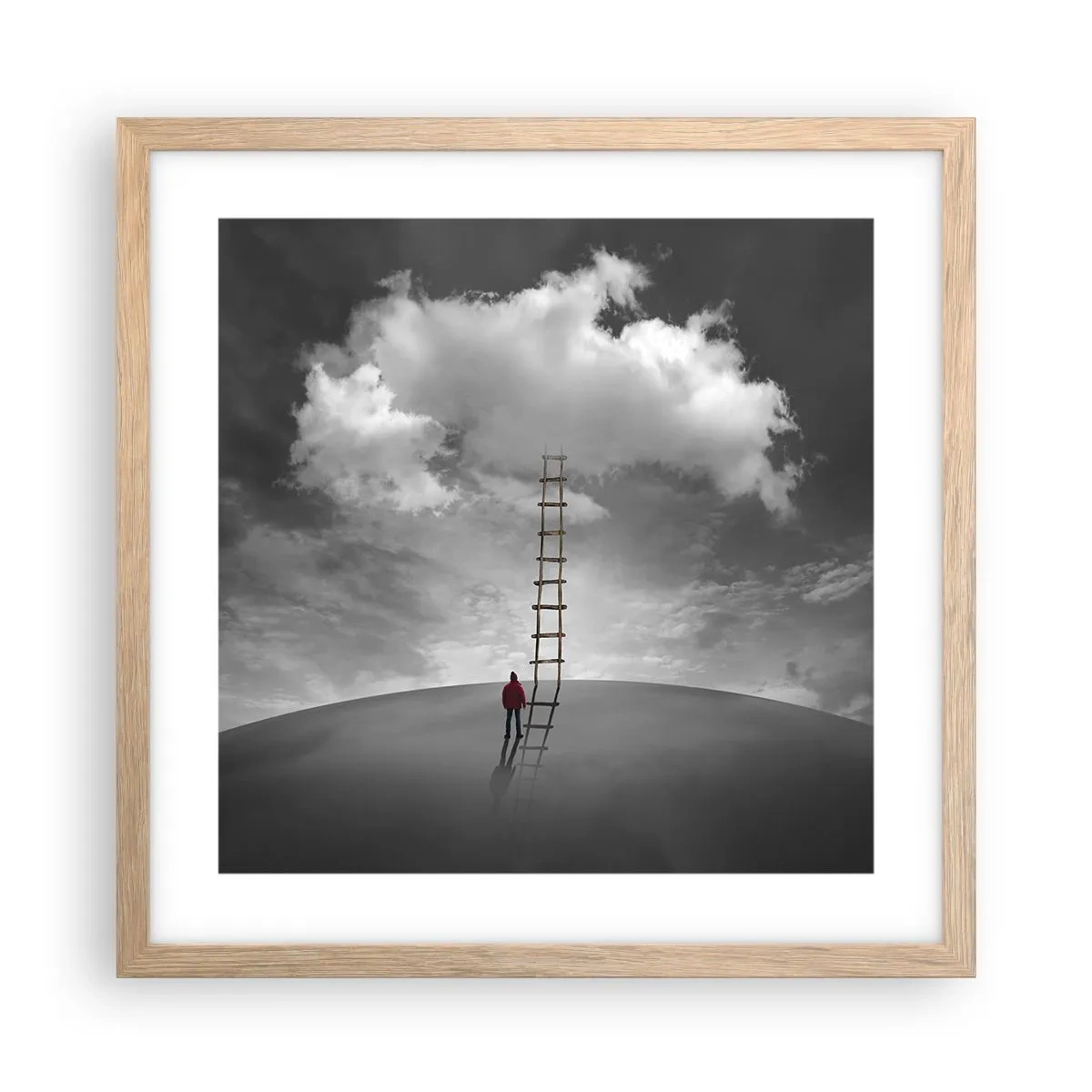 Plakát v rámu světlý dub - Všechno je možné - 40x40 cm