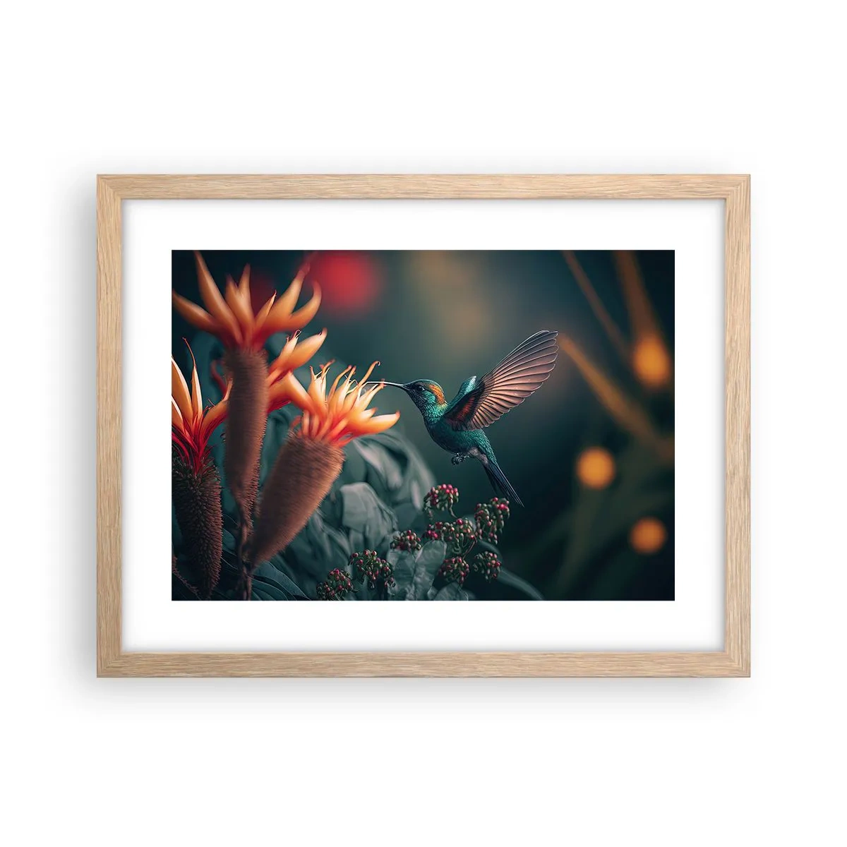 Plakát v rámu světlý dub - Skutečně pestrý život - 40x30 cm