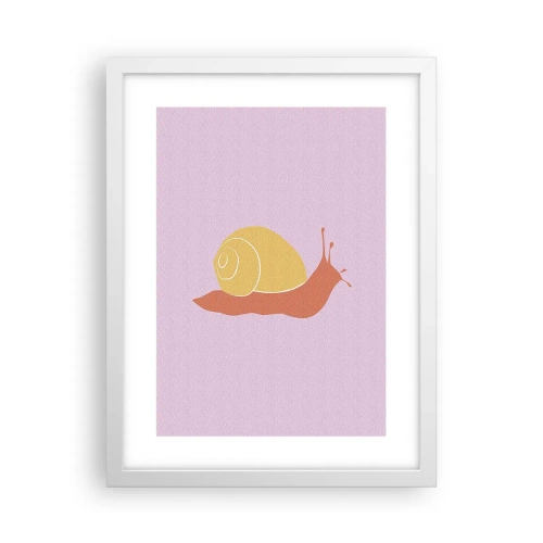 Plakát v bílém rámu - Není kam spěchat - 30x40 cm