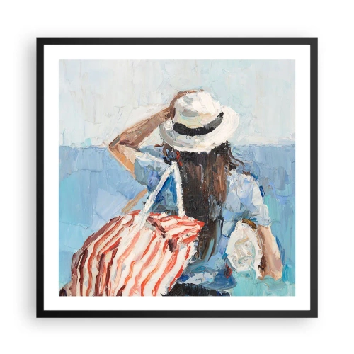 Plakát v černém rámu - Vítej na dovolené - 60x60 cm