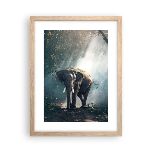 Plakát v rámu světlý dub - Klidná procházka - 30x40 cm