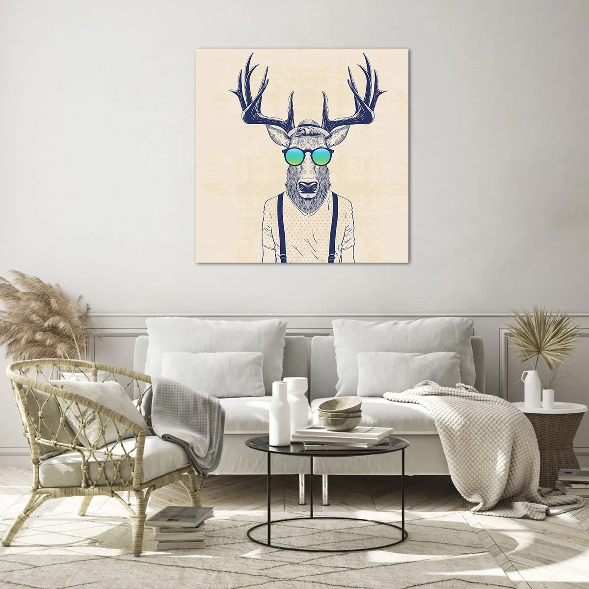 Obraz na skle - A koho jsi čekal? - 50x50 cm