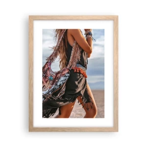 Plakát v rámu světlý dub - Šamanovo děvče - 30x40 cm