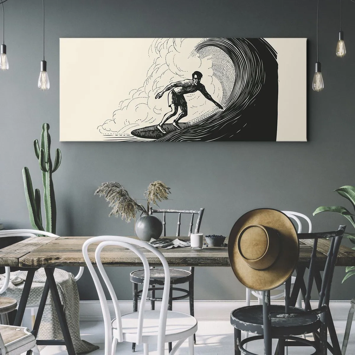 Obraz na plátně - Král vln - 100x40 cm