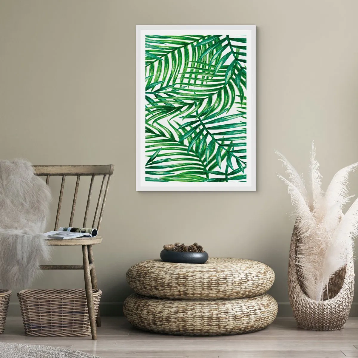 Plakát v bílém rámu - Pod zeleným baldachýnem - 50x70 cm