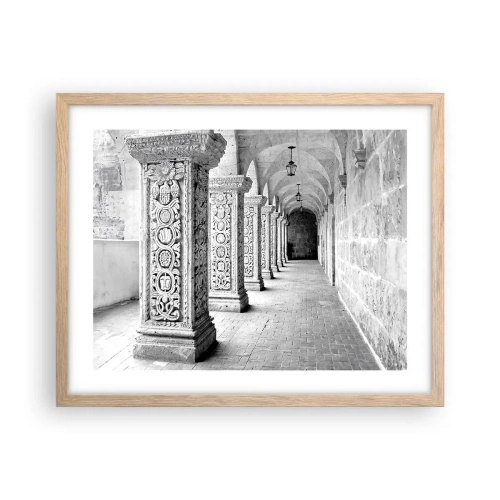 Plakát v rámu světlý dub - Kam...? - 50x40 cm