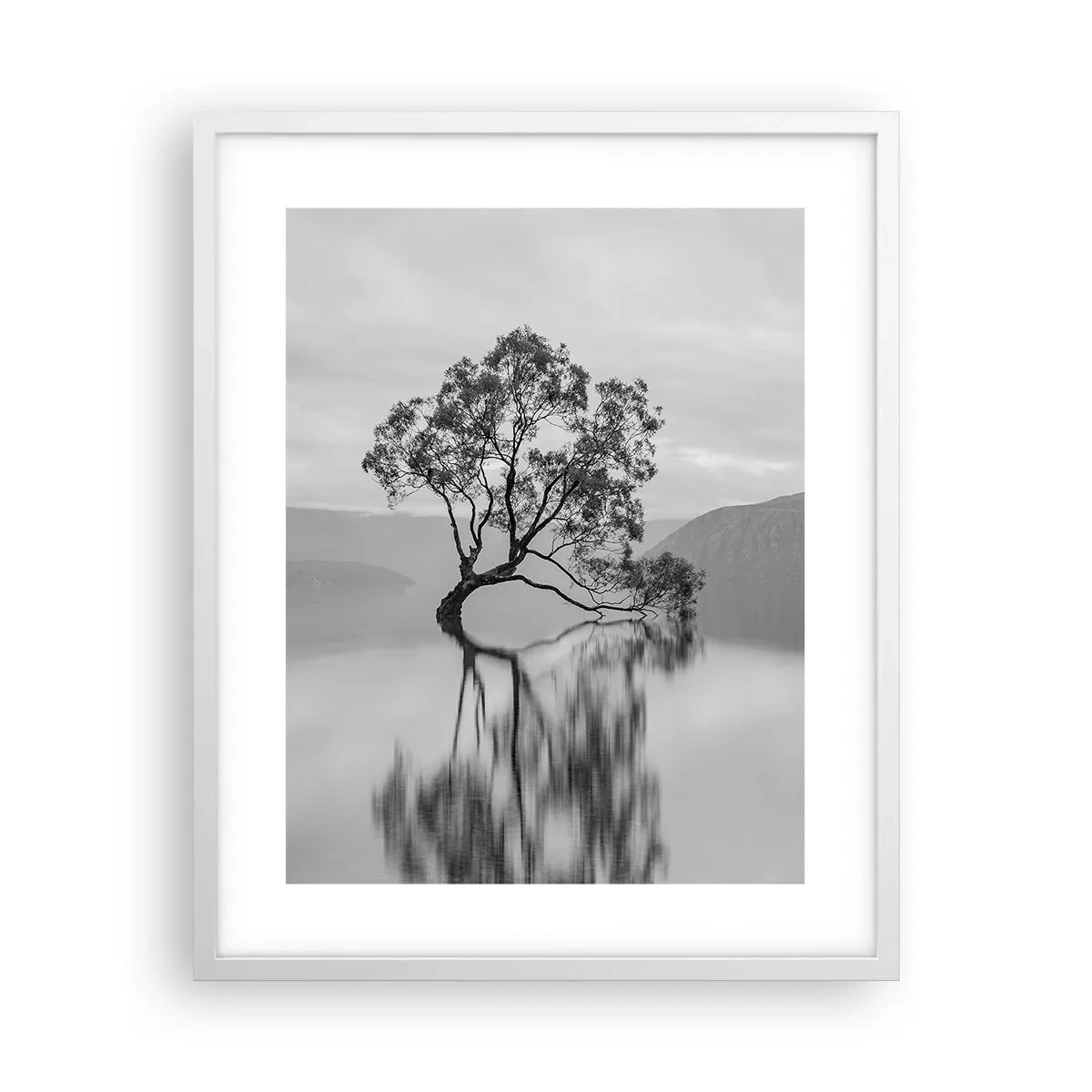 Plakát v bílém rámu - Existuje taková země - 40x50 cm