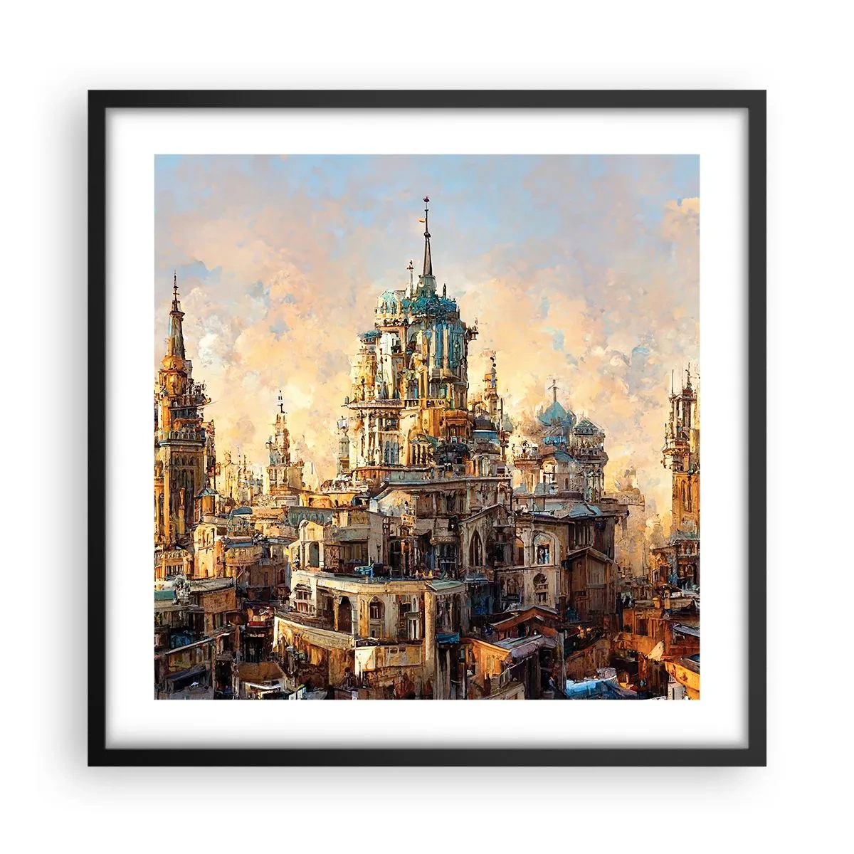 Plakát v černém rámu - Město měst - 50x50 cm