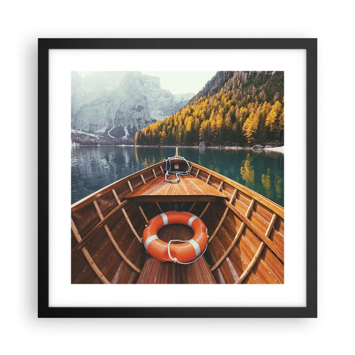 Plakát v černém rámu - Horská túra - 40x40 cm