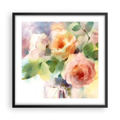Plakát v černém rámu - Jemné jako akvarel - 50x50 cm