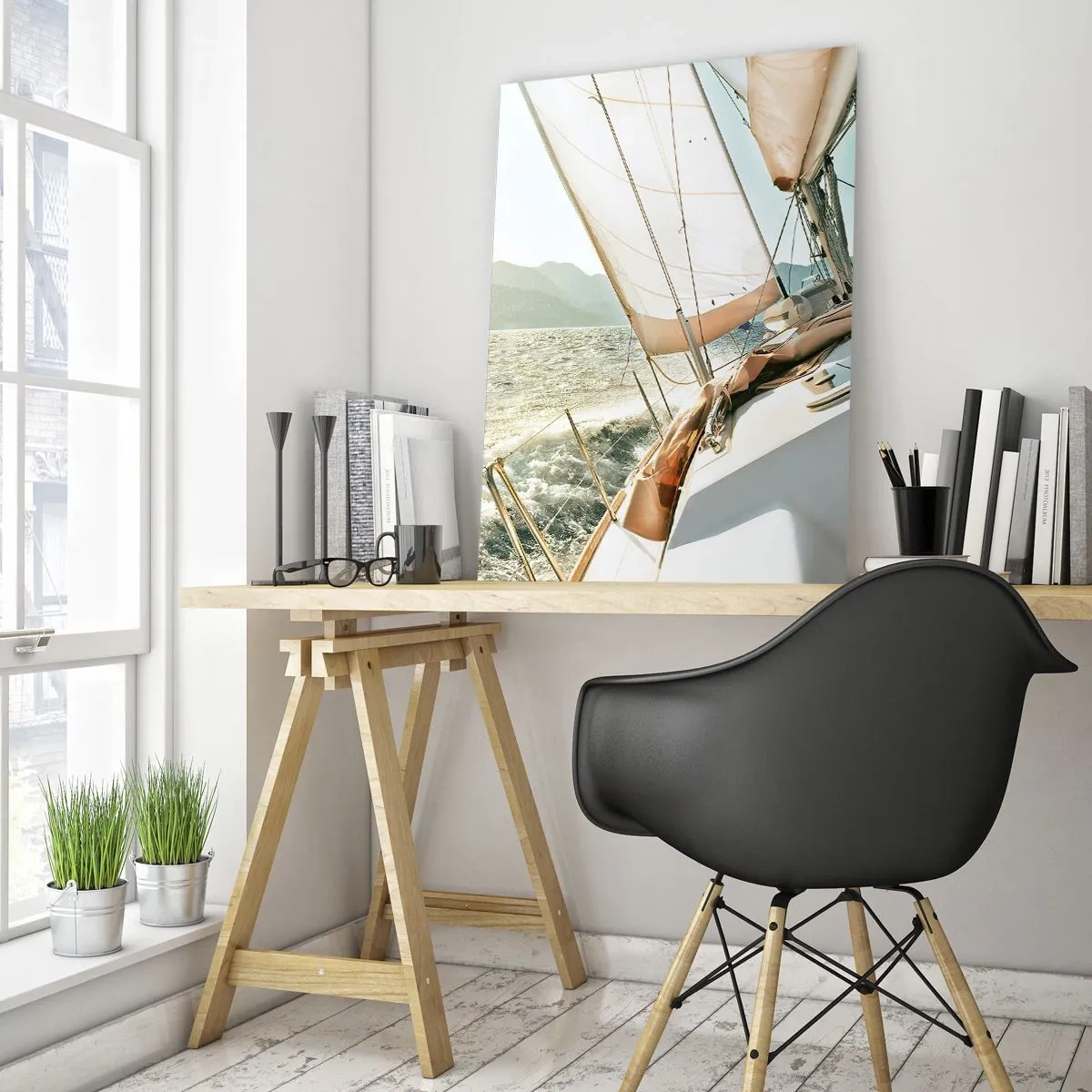 Obraz na skle - Pod plnými plachtami - 50x70 cm