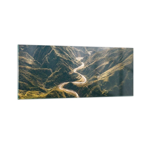 Obraz na skle - Přímo ze srdce hor - 100x40 cm