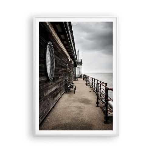 Plakát v bílém rámu - Čas, který se zastavil - 70x100 cm