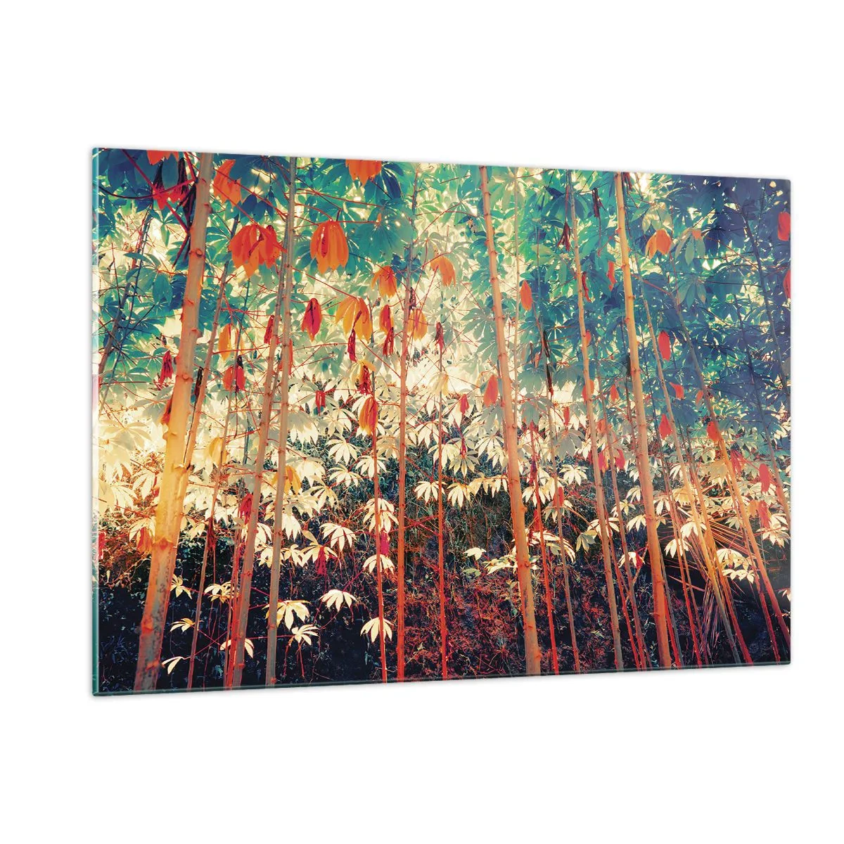 Obraz na skle - Tajný život listů - 120x80 cm