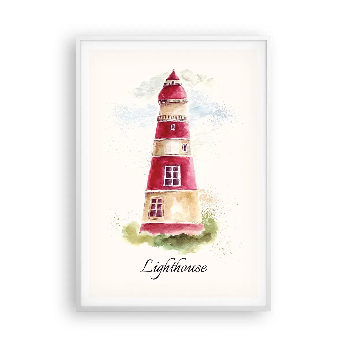 Plakát v bílém rámu - Tady je vždy počasí - 70x100 cm