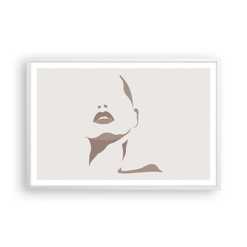 Plakát v bílém rámu - Stvořená ze světla a stínu - 91x61 cm