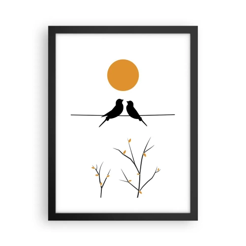 Plakát v černém rámu - Slavíčí večer - 30x40 cm