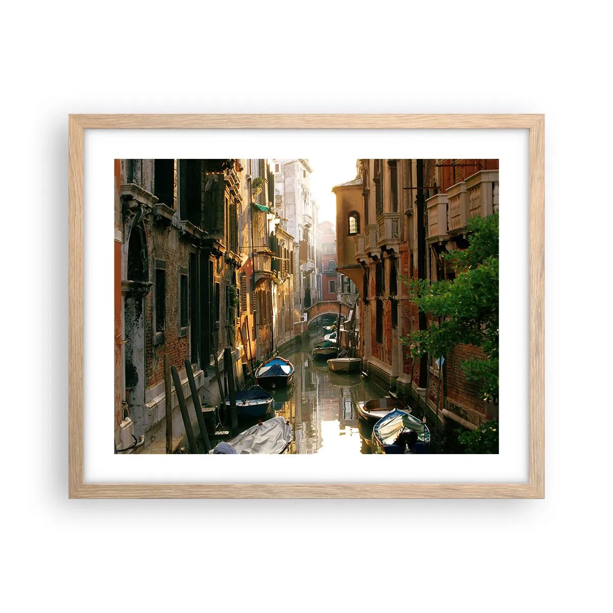 Plakát v rámu světlý dub - V benátském zákoutí - 50x40 cm