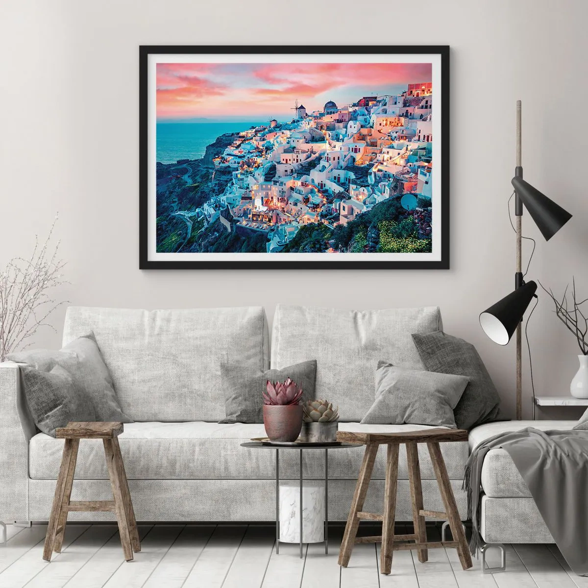 Plakát v černém rámu - Tvoje tlustá řecká dovolená - 40x30 cm