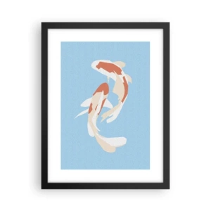 Plakát v černém rámu - Spontánní synchronizované plavání - 30x40 cm