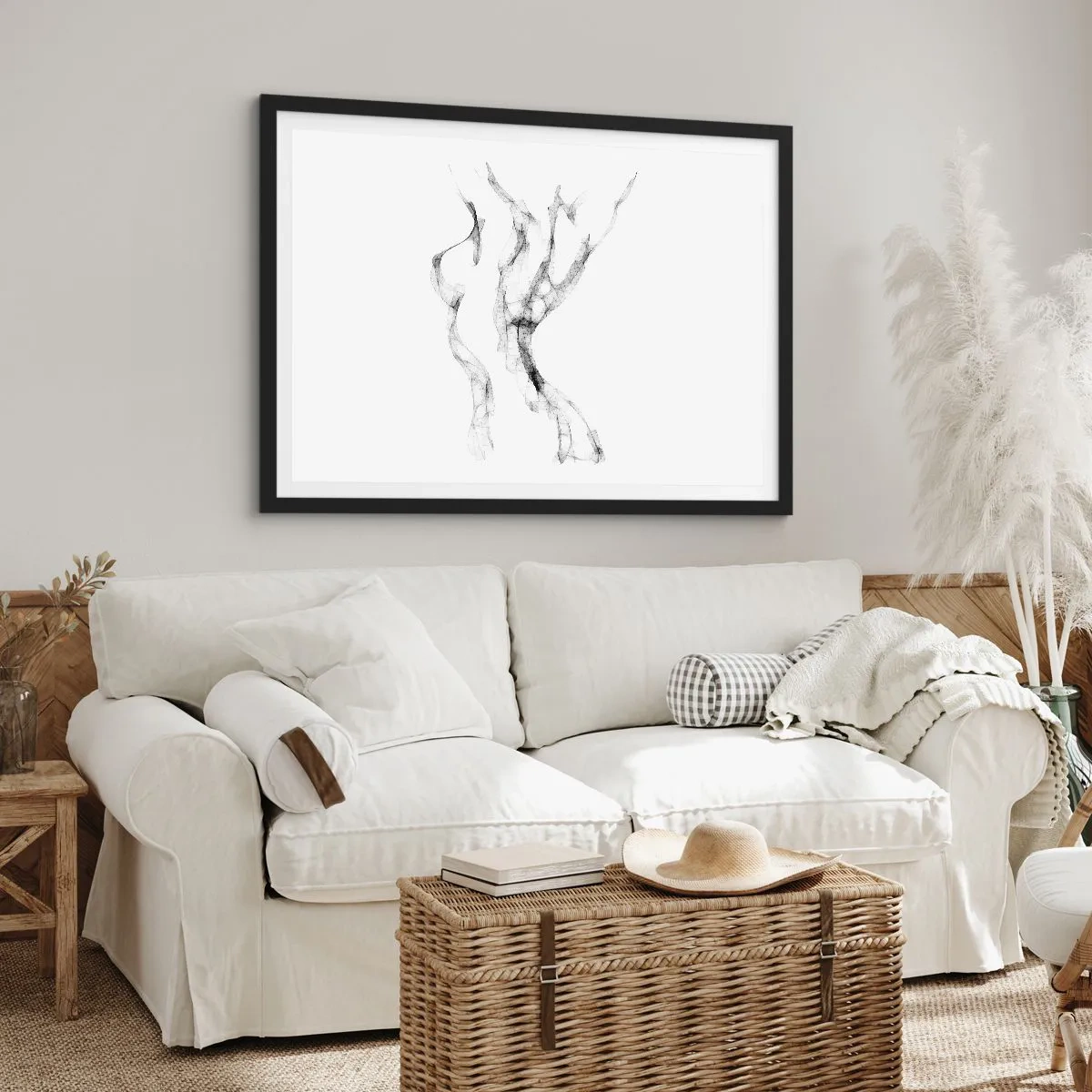 Plakát v černém rámu - Krásná a silná - 40x30 cm