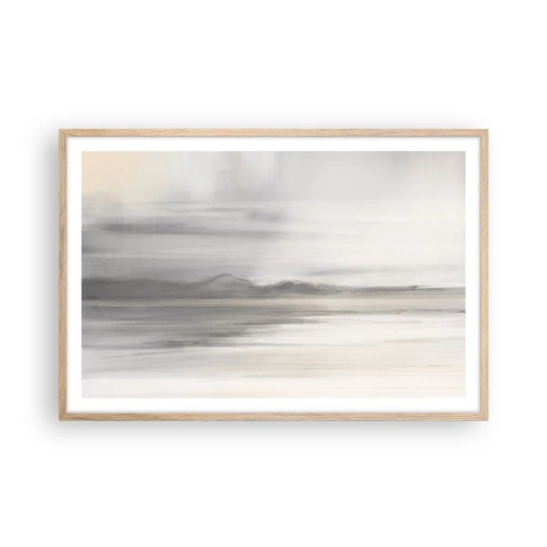 Plakát v rámu světlý dub - Zamyšlená dálka - 91x61 cm