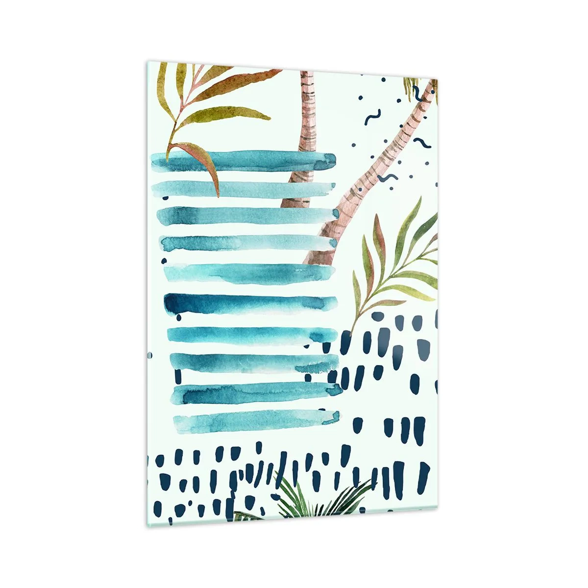 Obraz na skle - Prázdniny pod palmami - 50x70 cm