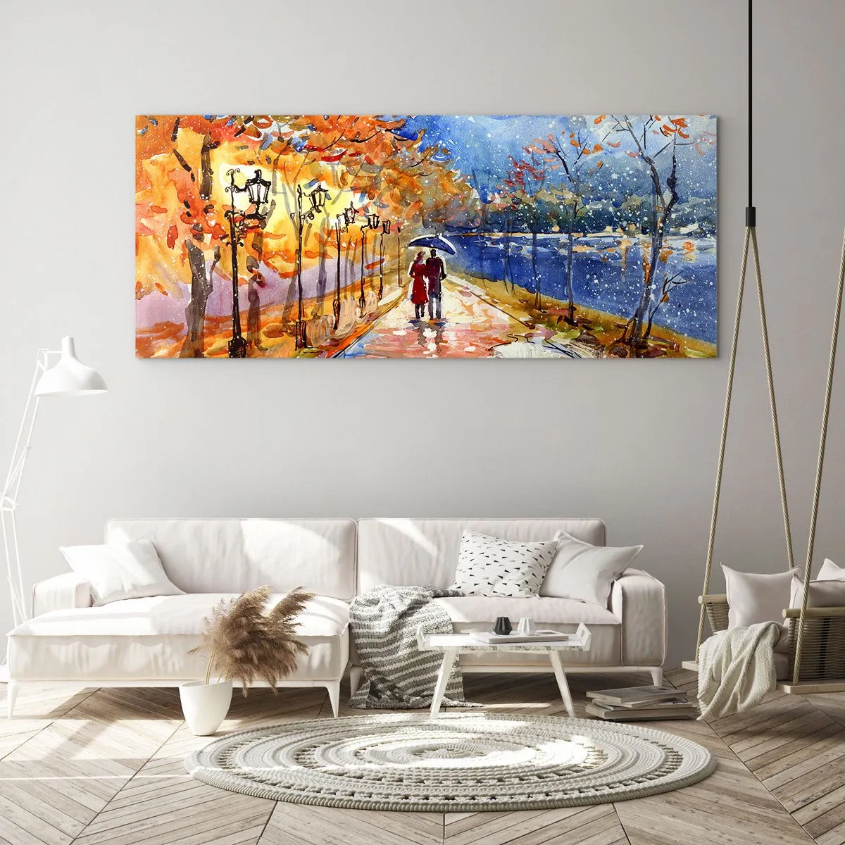 Obraz na skle - Společně k hranici času - 90x30 cm