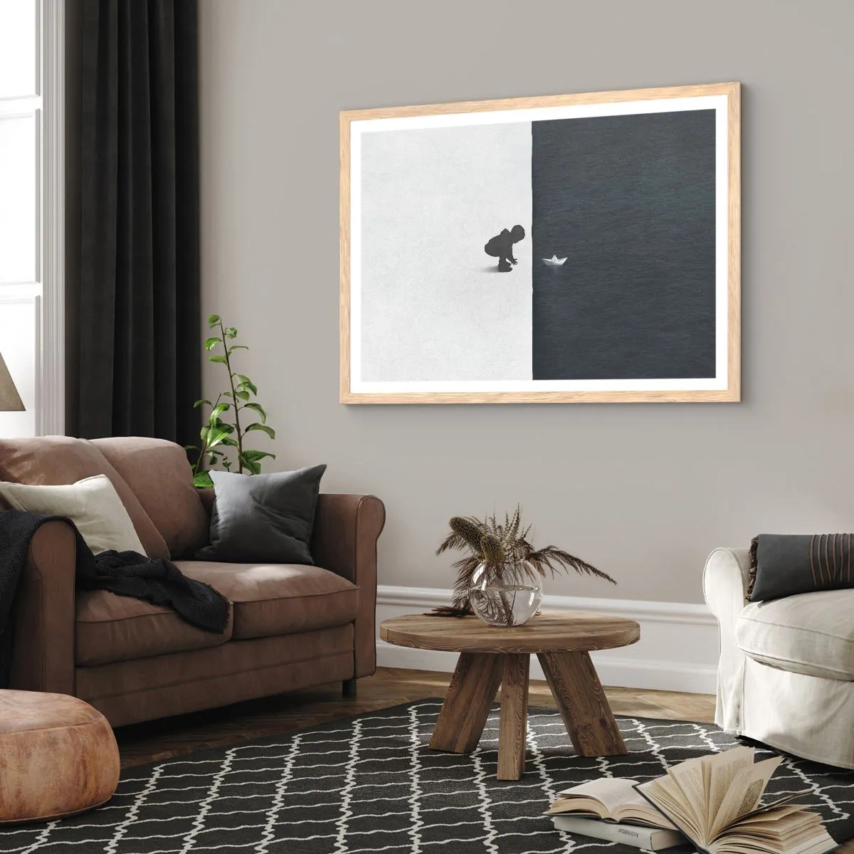 Plakát v rámu světlý dub - Velká výprava - 50x40 cm