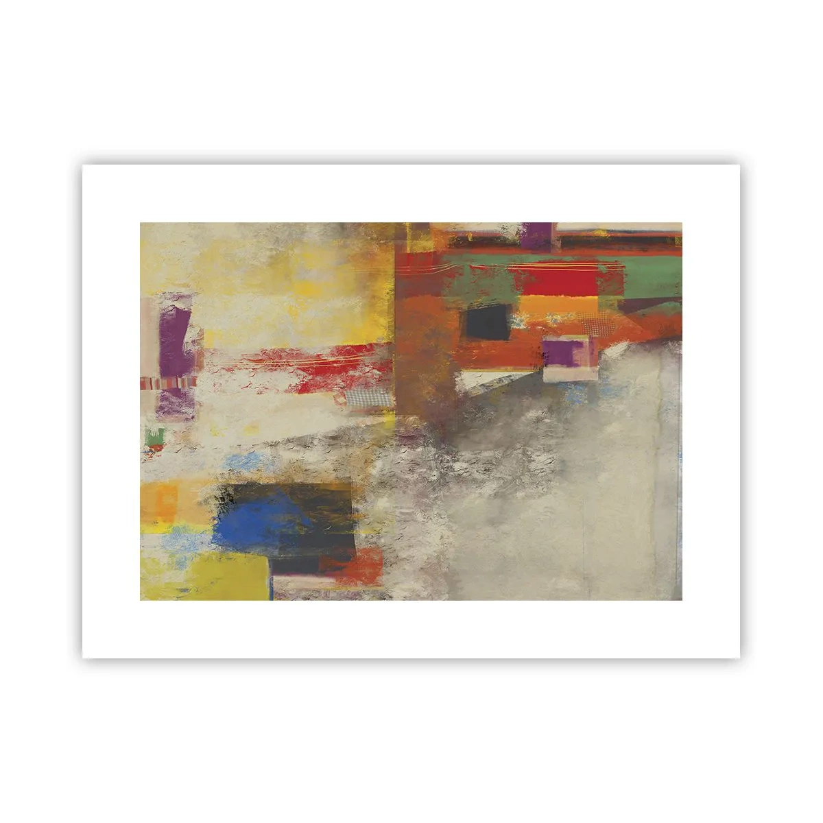 Plakát - Geometrie barev - 40x30 cm