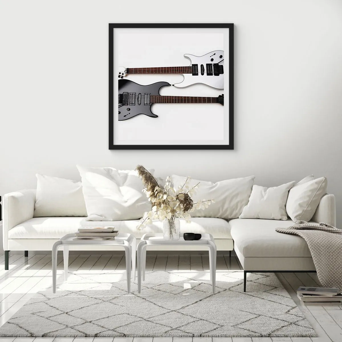 Plakát v černém rámu - Harmonie tvarů - 50x50 cm