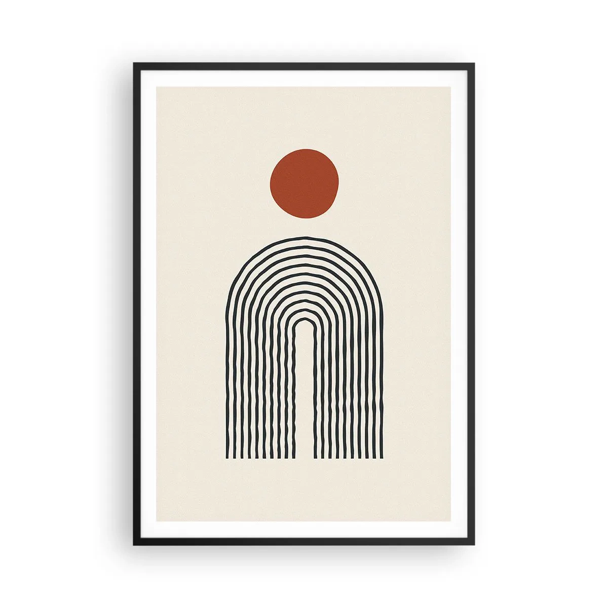 Plakát v černém rámu - Magnetismus tvarů a barev - 70x100 cm