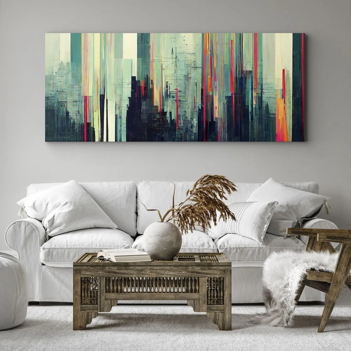 Obraz na plátně - Futuristické město - 100x40 cm